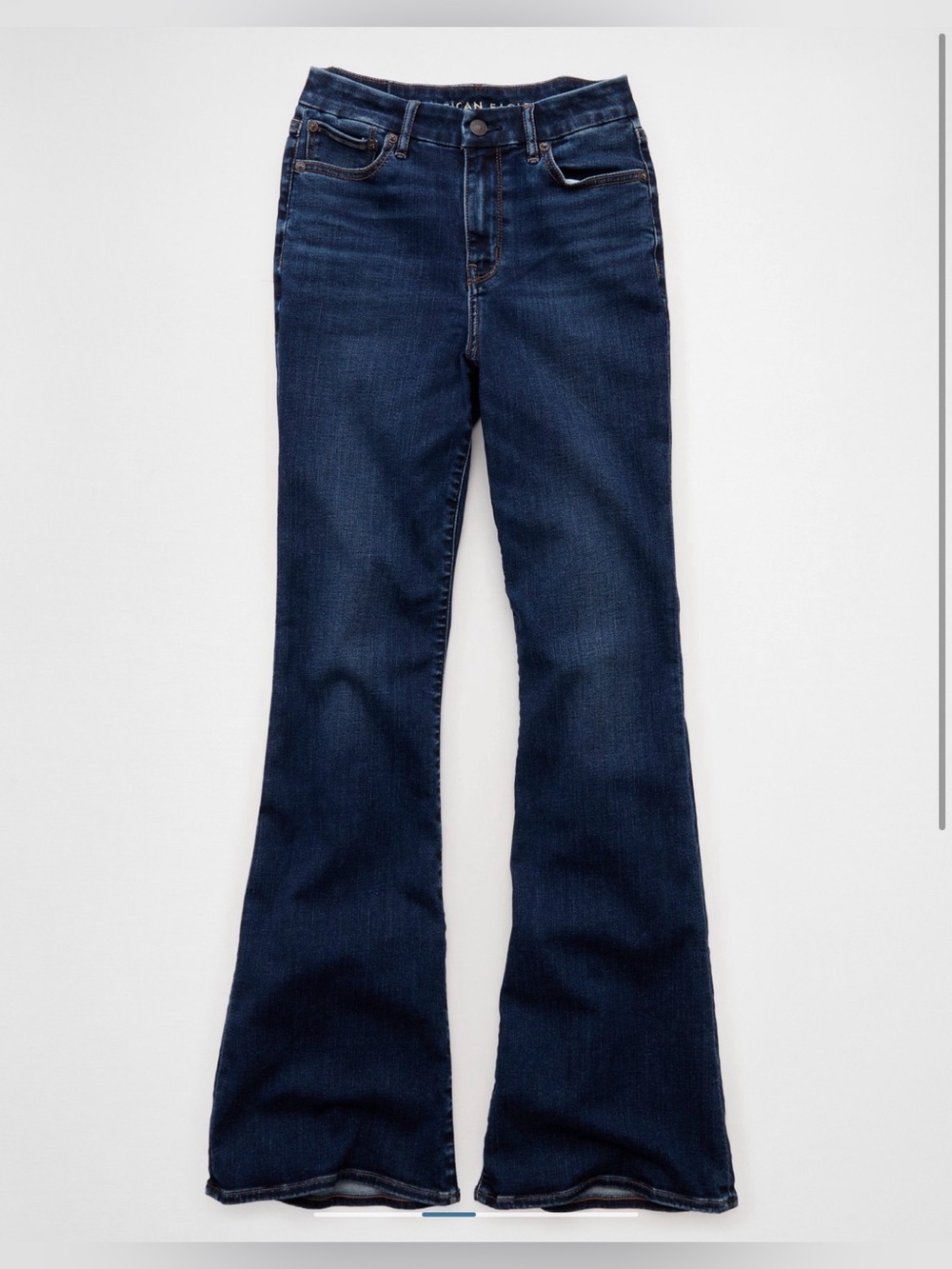American Eagle Curvy Super High Waisted Dark Blue Flare Jeans